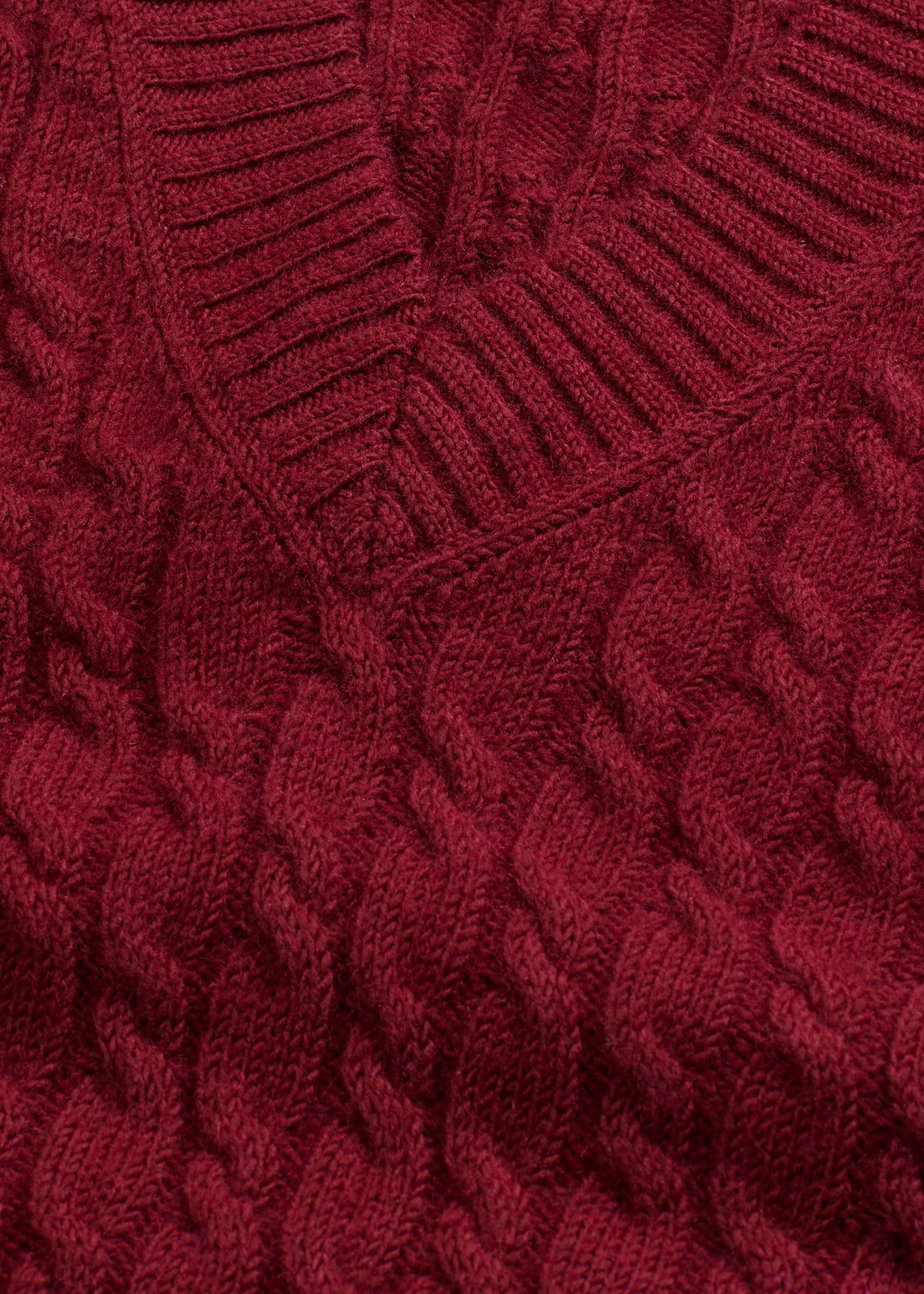 Vesta s copánkovým vzorem • švestkově červená • bonprix obchod