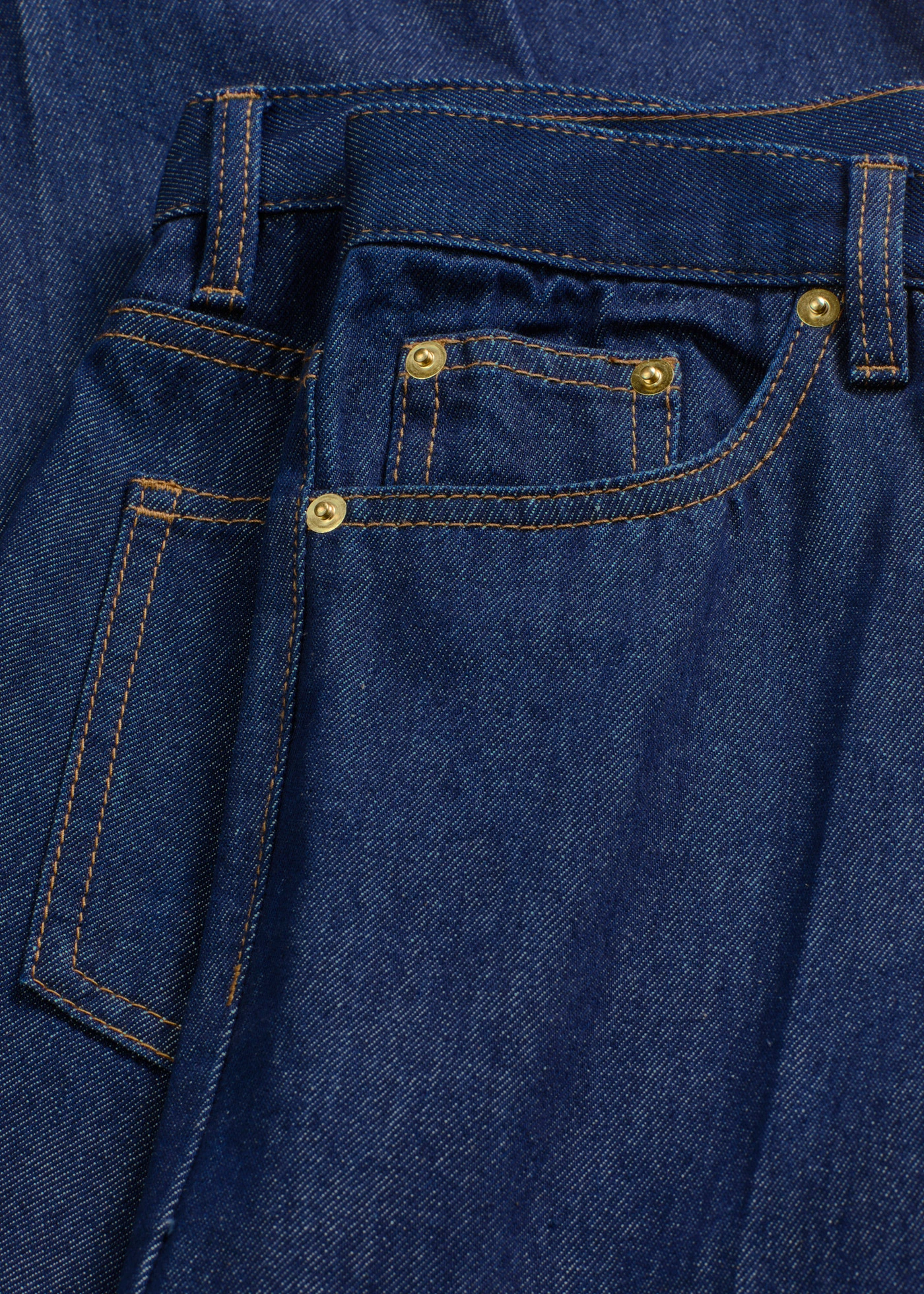 Wide Leg farmer, Mid Waist • mélykék denim, nincs előmosva • bonprix áruház