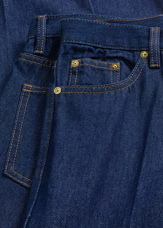 Džíny Wide Leg, Mid Waist • sytě modrý denim unwashed • bonprix obchod