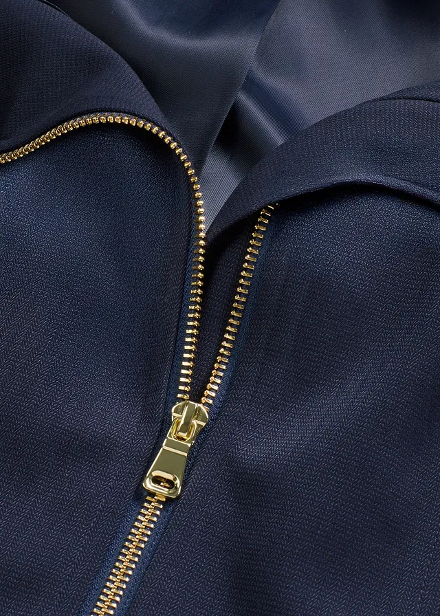 Bomber in een zachte viscosemix • donkerblauw • product-page.page-title-suffix