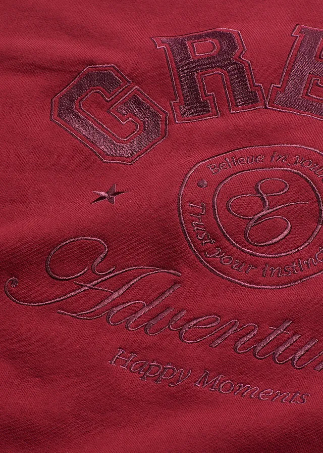 Sweat-shirt oversize 100% coton • rouge • product-page.page-title-suffix