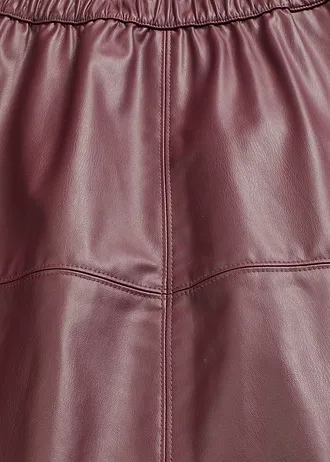 Krátká sukně z umělé kůže • tmavě bobulová • bonprix obchod