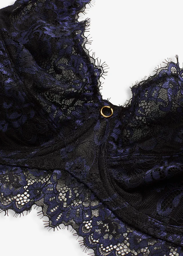 Soutien-gorge minimiseur en dentelle • noir/bleu foncé • product-page.page-title-suffix