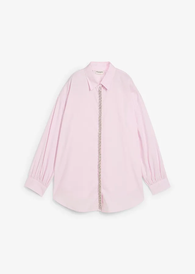 Košeľová blúza so štrasom