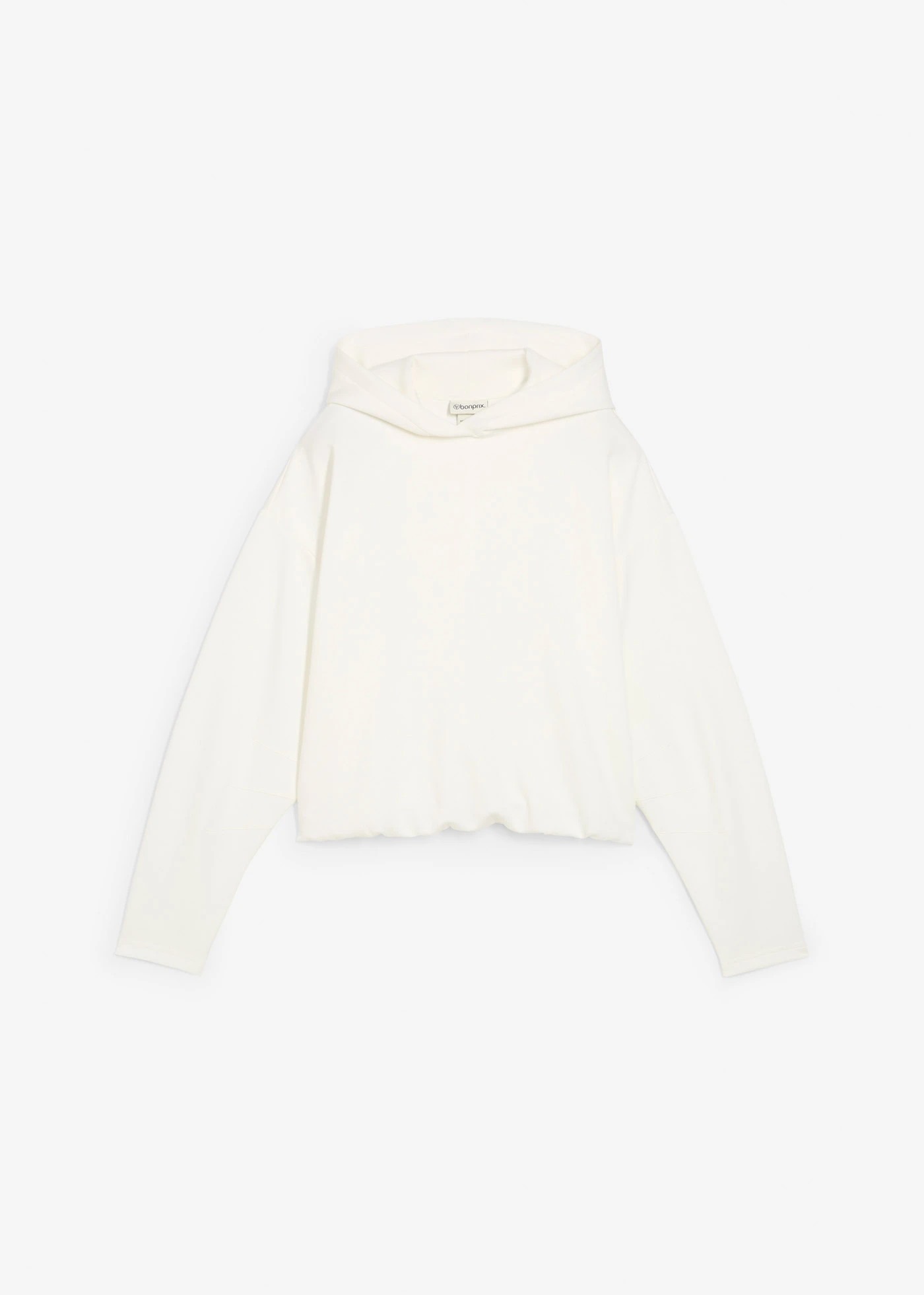 Mikina s kapucí, z mírně lesklé viskózové směsi • přírodní bílá • bonprix obchod