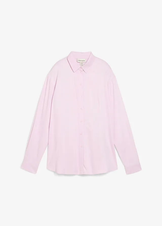 Košilová halenka z měkké viskózy • pudrově šeříková • bonprix obchod