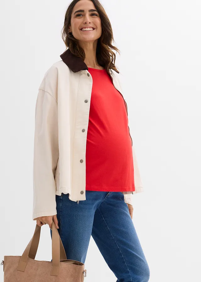 Zwangerschapsjeans, straight, cropped • blauw denim • product-page.page-title-suffix