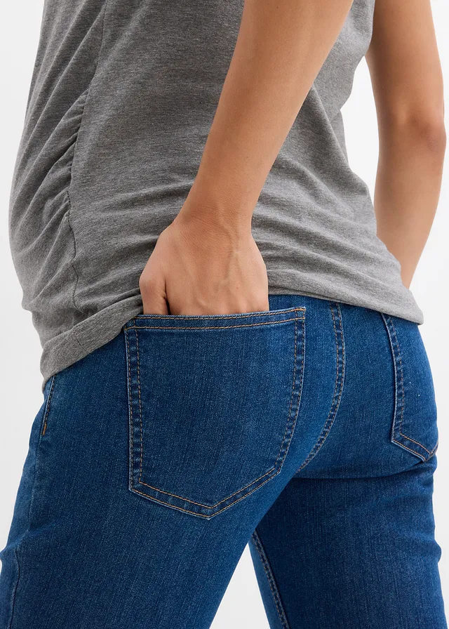 Zwangerschapsjeans met bilogisch katoen, skinny • blauw denim • product-page.page-title-suffix