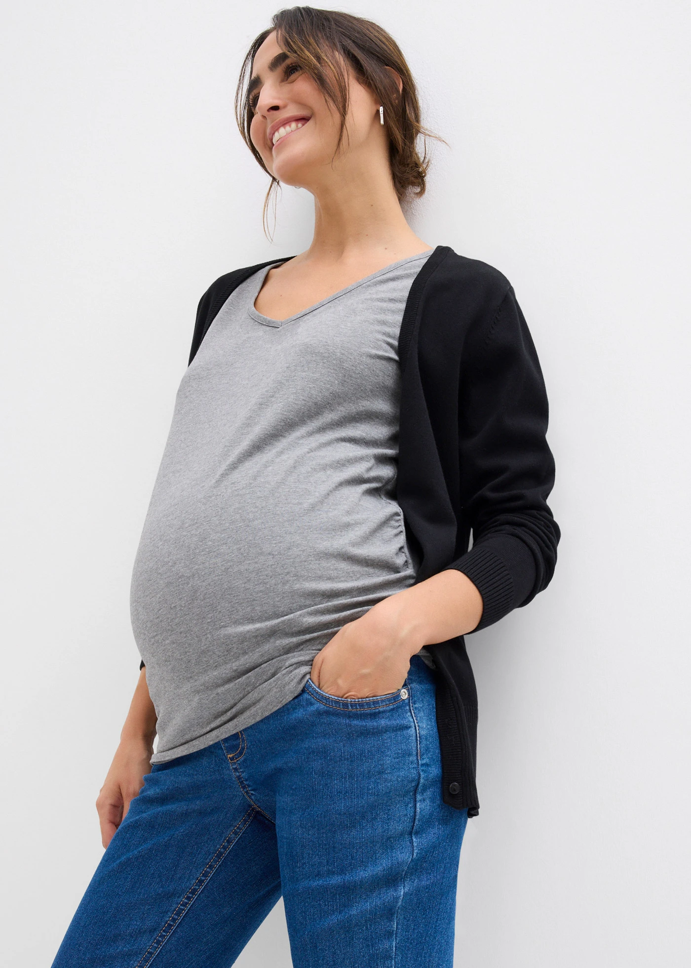 Těhotenské džíny s organickou bavlnou, Skinny • modrý denim • bonprix obchod