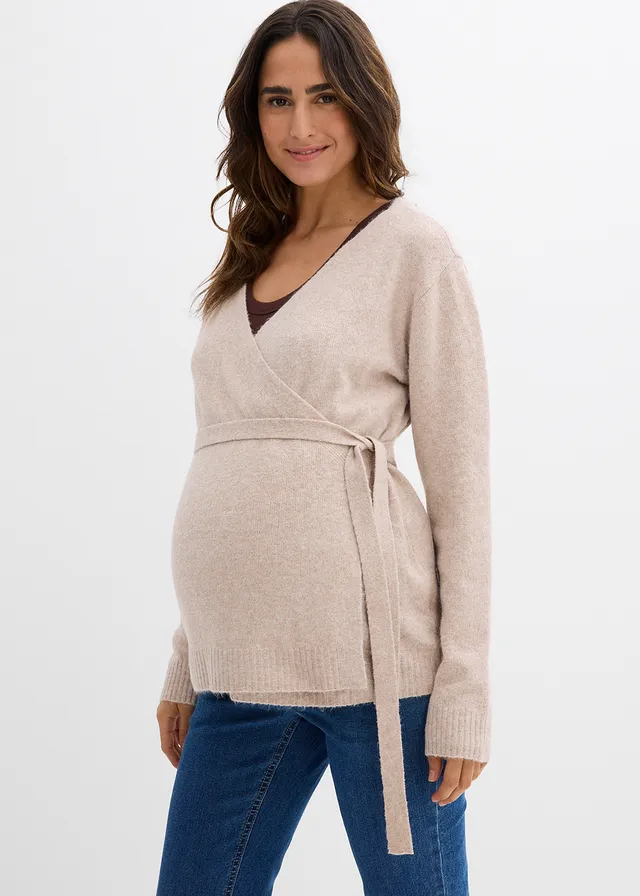 Zwangerschapsvest voor de zwangerschap en daarna, Kleur: beige