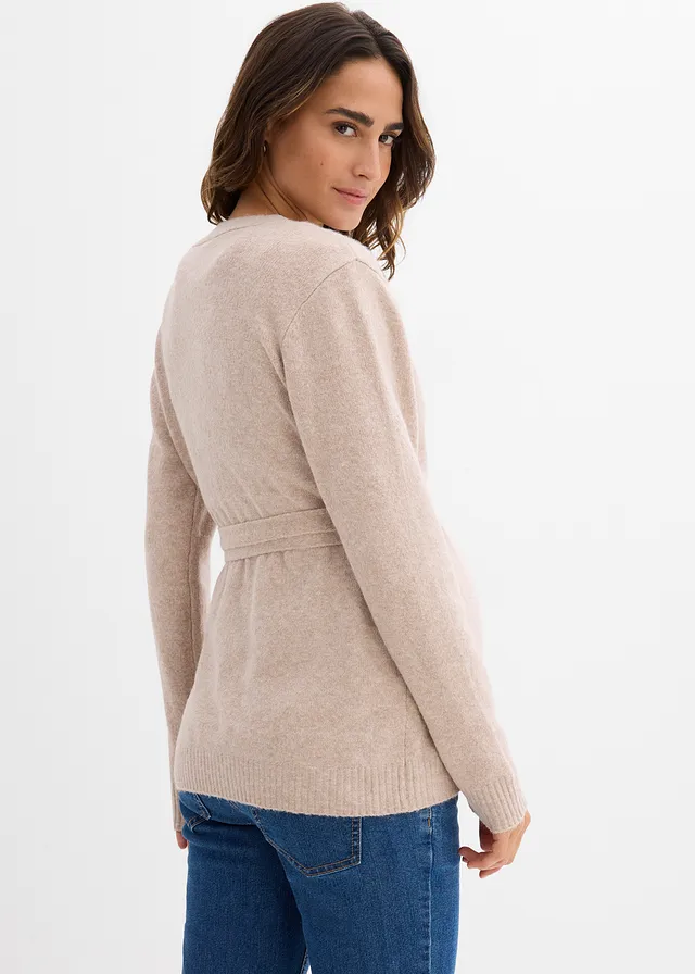 Zwangerschapsvest voor de zwangerschap en daarna, Kleur: beige