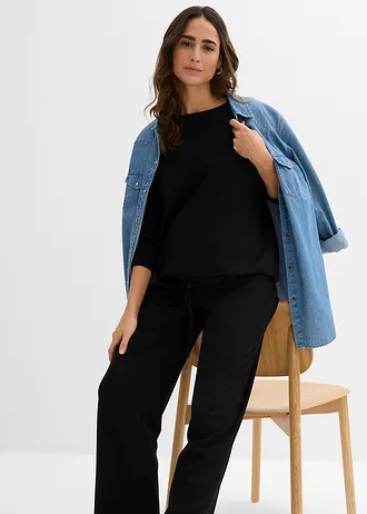 Těhotenská/kojicí mikina 2 v 1, z organické bavlny • černá • bonprix obchod