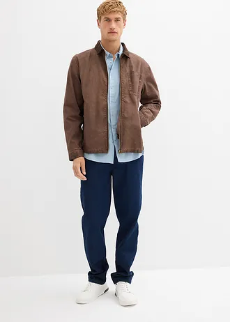 Stretch overhemd met lange mouwen, regular fit, Kleur: soft blauw