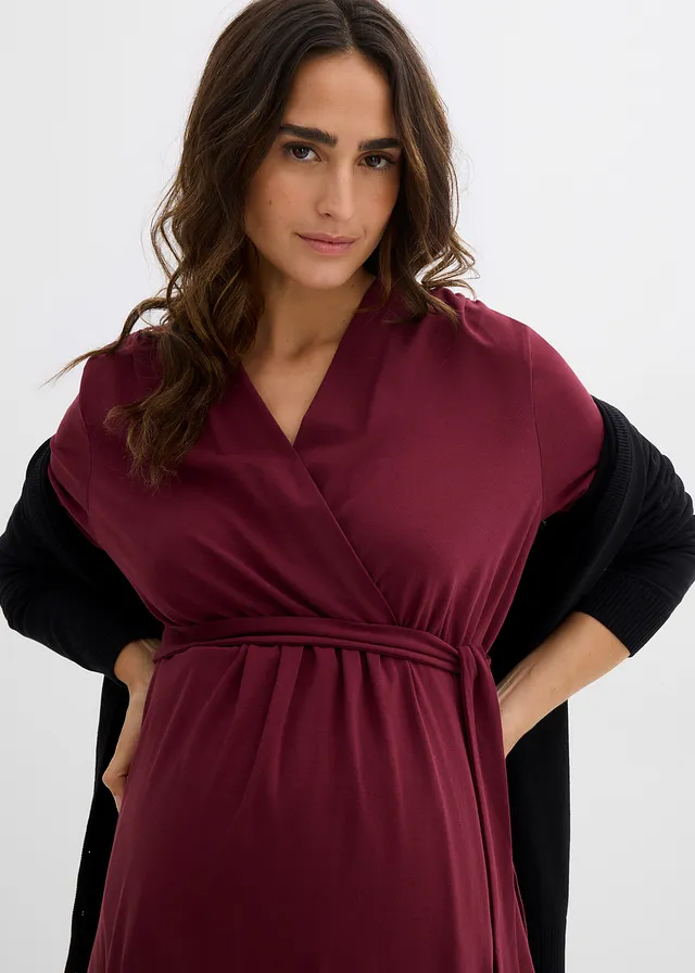 Robe fluide pour la grossesse et l’allaitement • bordeaux • product-page.page-title-suffix