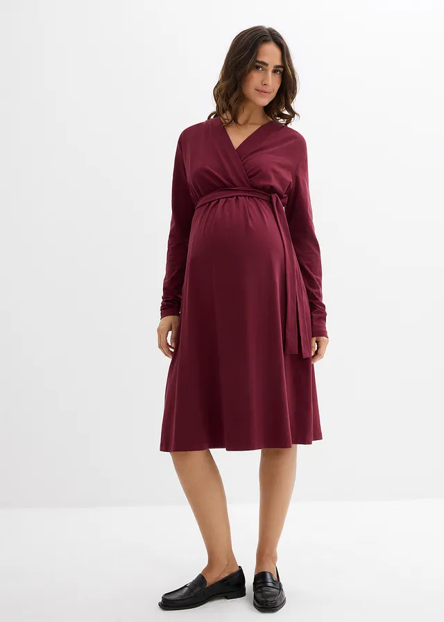 Robe fluide pour la grossesse et l’allaitement • bordeaux • product-page.page-title-suffix