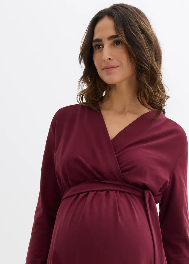 Robe fluide pour la grossesse et l’allaitement • bordeaux • product-page.page-title-suffix
