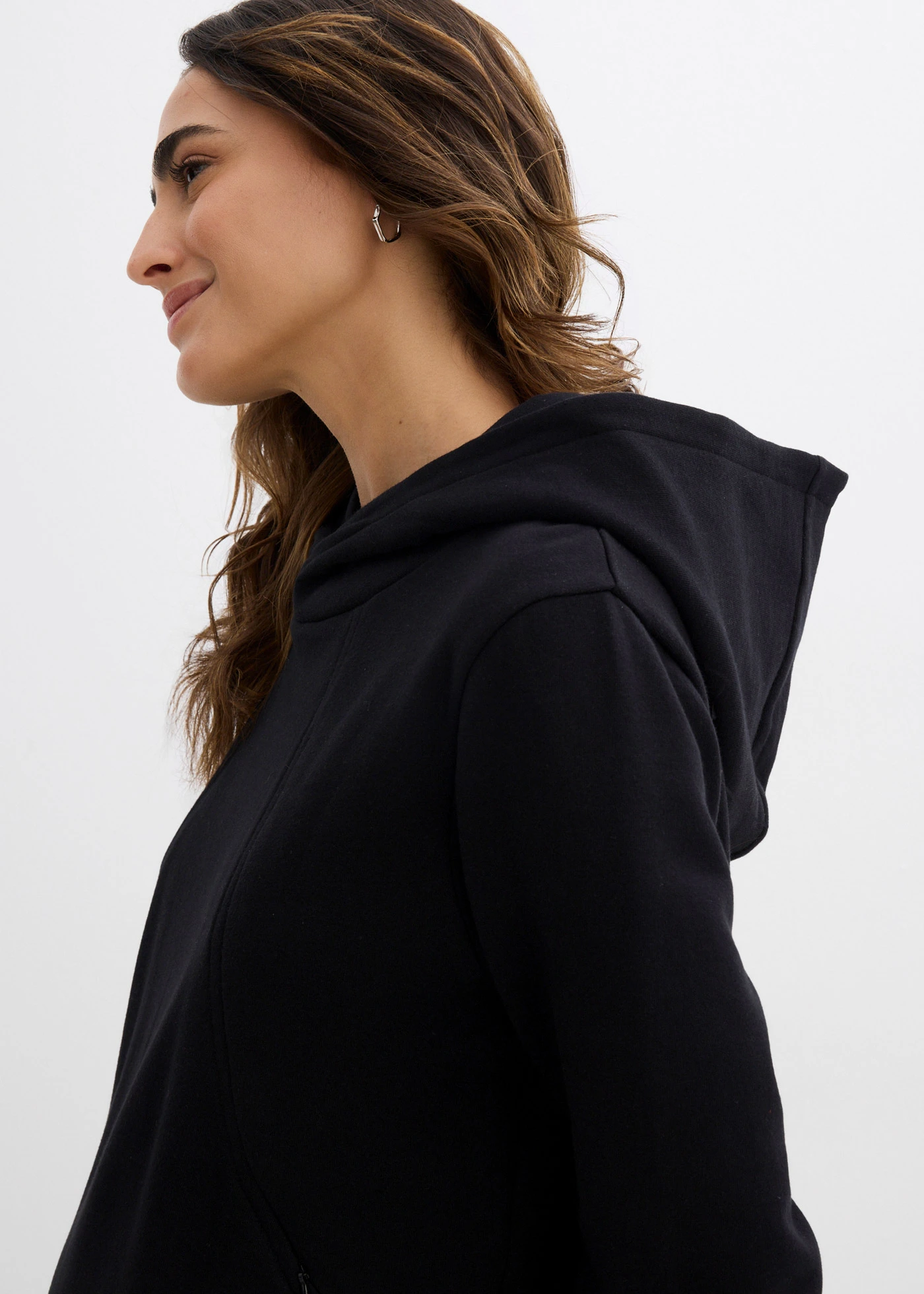 Kismama ruha és szoptatós szabadidős ruha bio-pamutból • fekete • bonprix áruház