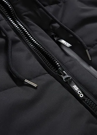 Gewatteerde winterjas in bomberstijl met capuchon • zwart • bonprix online shop