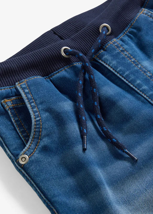 Regular fit sweat instapjeans, straight • blauw denim • product-page.page-title-suffix