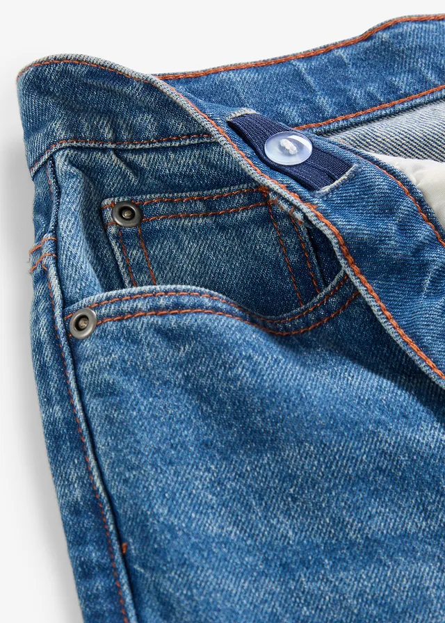 Wide leg jeans low waist • blauw denim-cognac • product-page.page-title-suffix