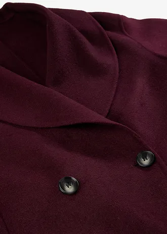 Geacă oversize din material moale cu lână • roșu-vineriu • magazin bonprix