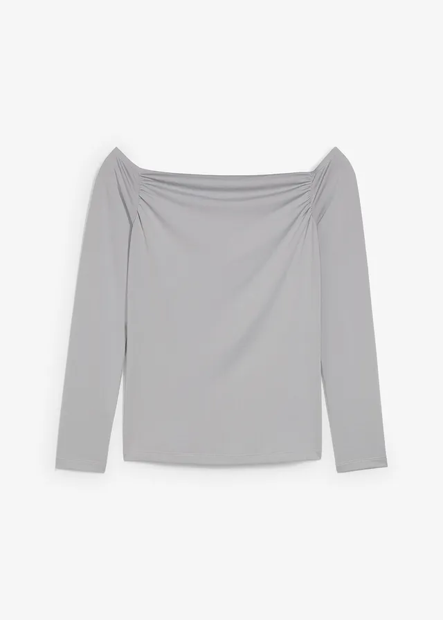 T-shirt col Bardot en jersey léger
