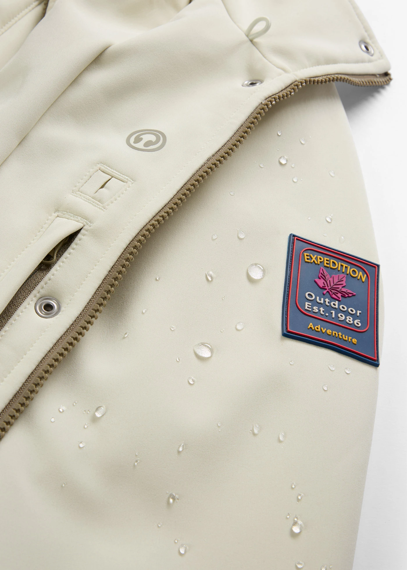 Longue parka en softshell extensible et déperlant • beige • Boutique bonprix