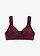 Soutien-gorge grand maintien sans armatures, bretelles rembourrées, Couleur: bordeaux