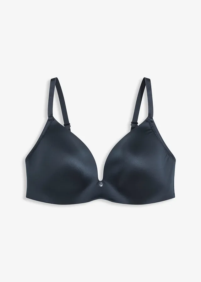 Sutien vătuit fără armătură, din material lucios