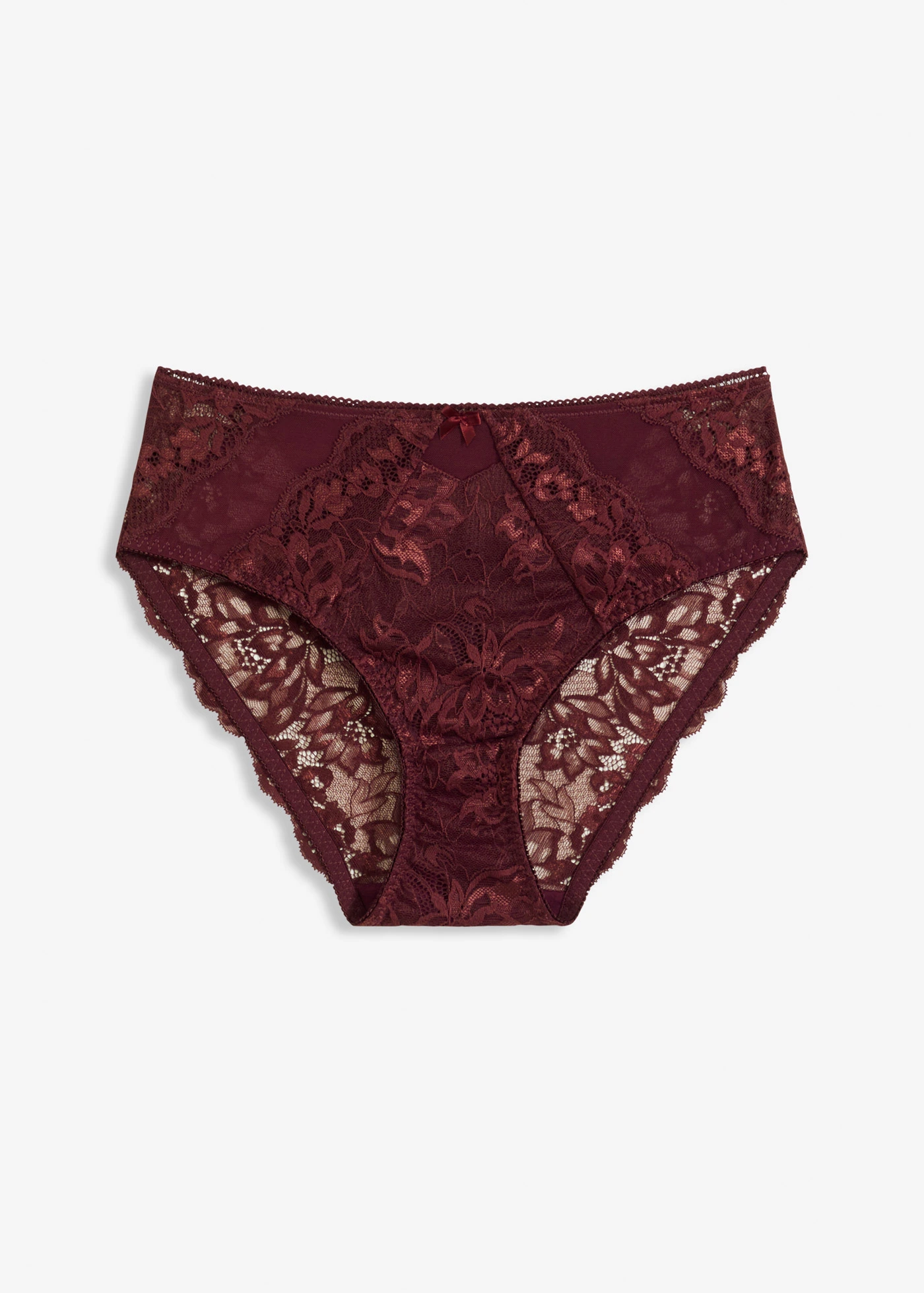 Maxikalhotky s jemnou krajkou • vínová • bonprix obchod