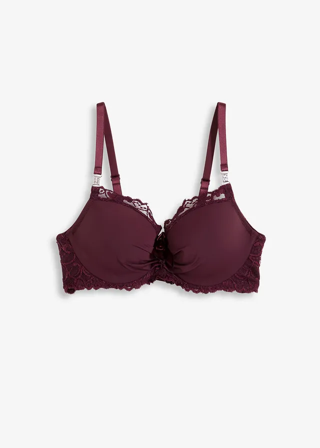 Soutien-gorge à coques avec polyamide recyclé • bordeaux • Boutique bonprix