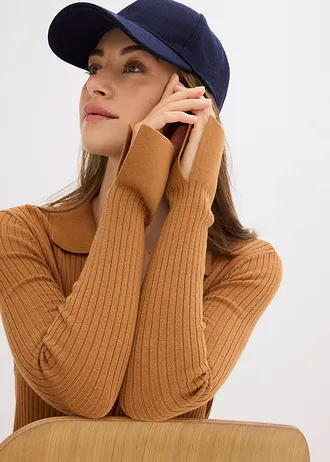 Pletené šaty z měkké viskózové směsi • oříšková • bonprix obchod