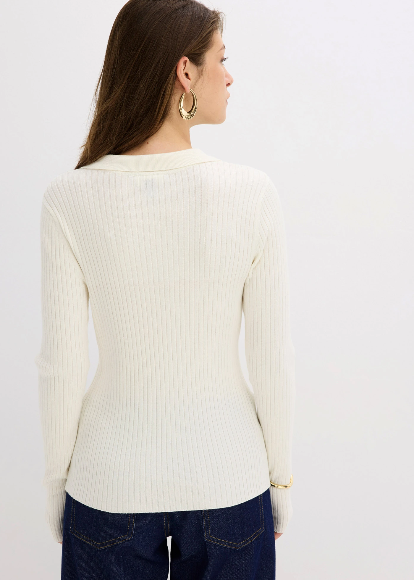 Pull doux en fine maille, viscose majoritaire • ecru • Boutique bonprix