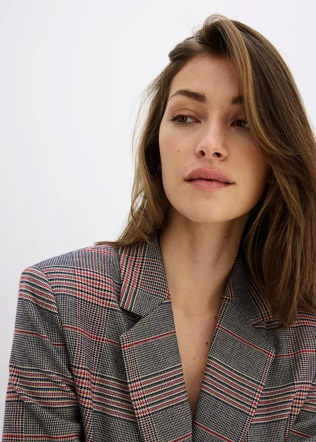 Blazer oversize • marron/beige carreaux • product-page.page-title-suffix