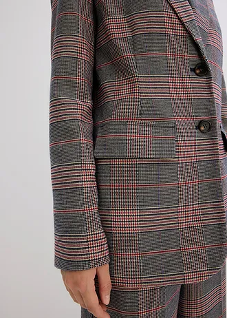 Oversize blejzr • hnědo-béžová kostka • bonprix obchod