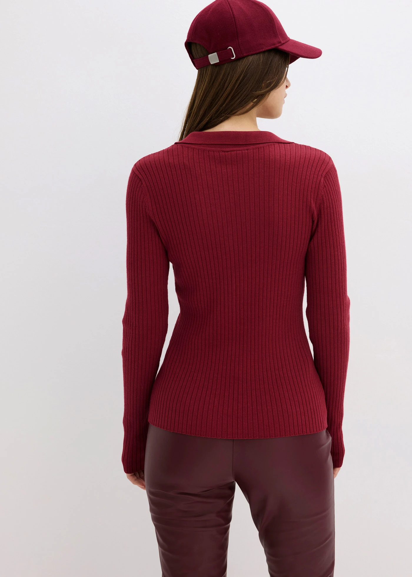 Trui in zachte viscosemix • pruimrood • bonprix online shop