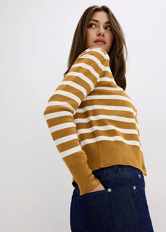 Straight farmer, Mid Waist • mélykék denim, mosatlan • bonprix áruház