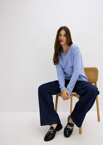 Svetr, barva: perlově modrá