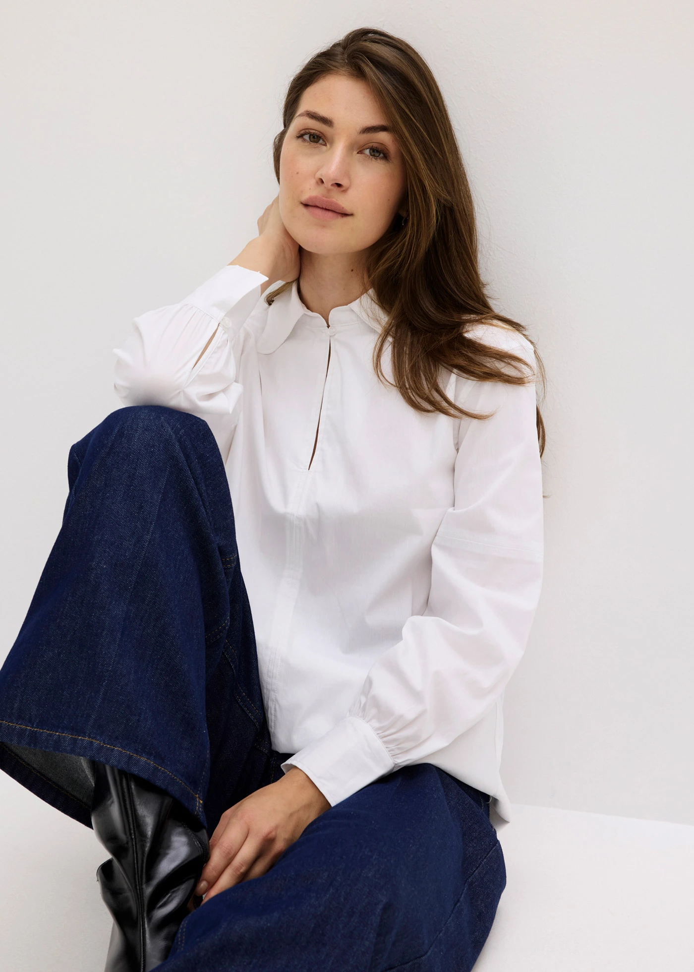 Oversize halenka s objemnými rukávy • bílá • bonprix obchod