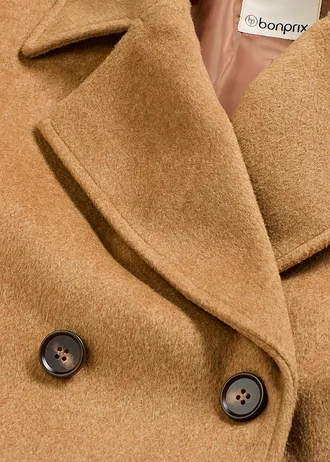 Bunda na přechodné období ve vlněném vzhledu • oříšková • bonprix obchod