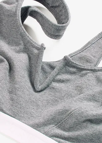 Podprsenkový top s organickou bavlnou • šedý melír • bonprix obchod