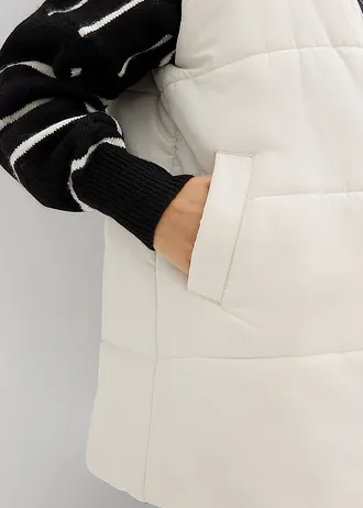 Oboustranná těhotenská vesta s podšívkou a nosicí vsadkou, 4 v 1 • béžovo-černá • bonprix obchod