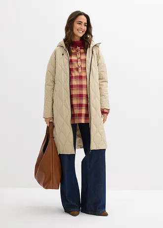 Těhotenský a nosicí prošívaný kabát 3 v 1 • matně rákosová • bonprix obchod