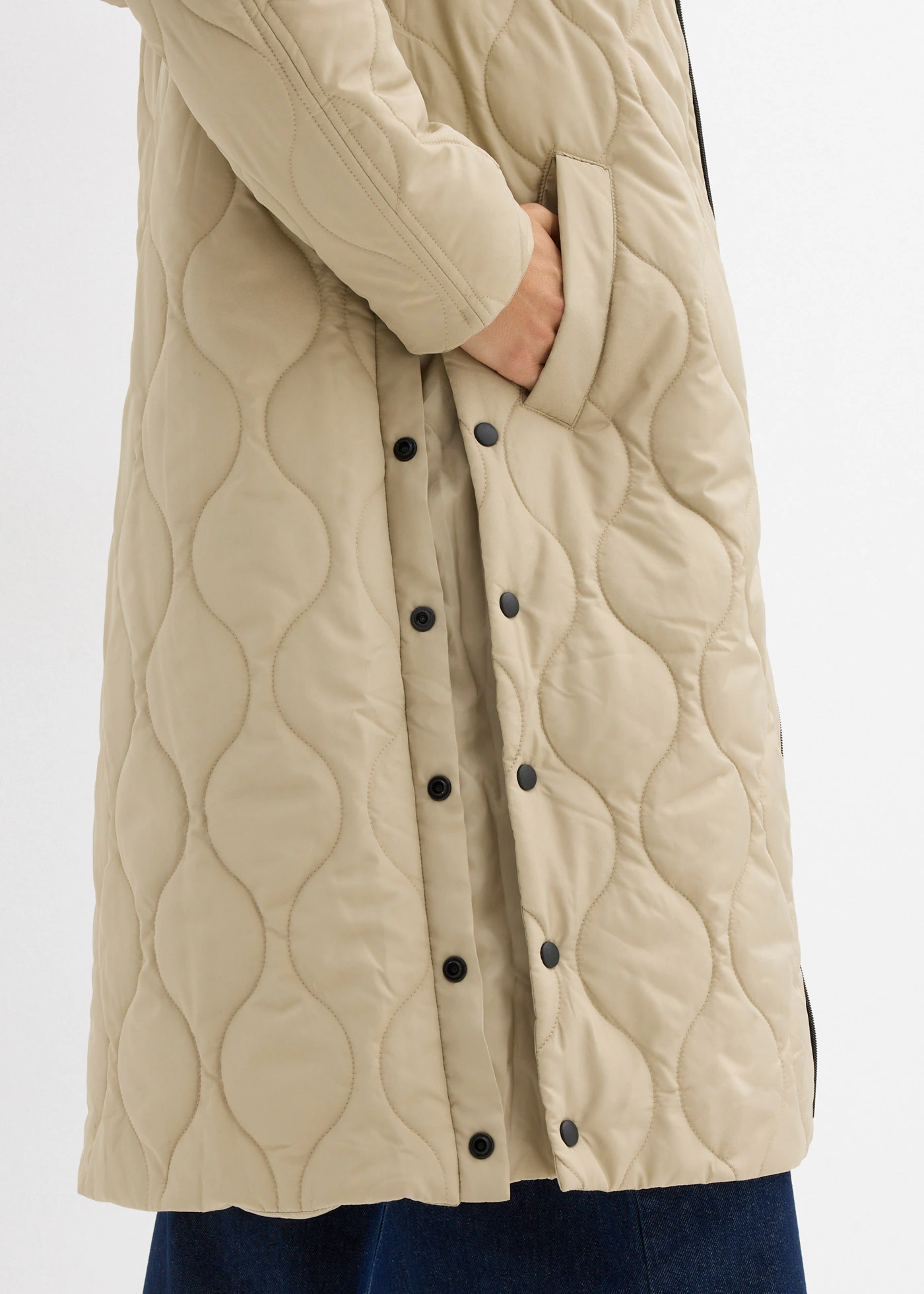 Těhotenský a nosicí prošívaný kabát 3 v 1 • matně rákosová • bonprix obchod