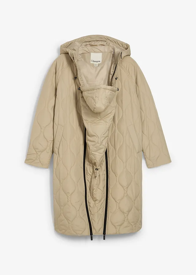 Palton 3 în 1 de gravide și cu inserție portbebe, matlasat