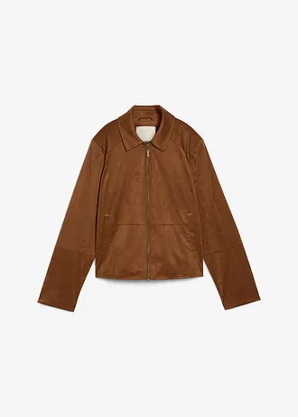 Bunda z umělé velurové kůže