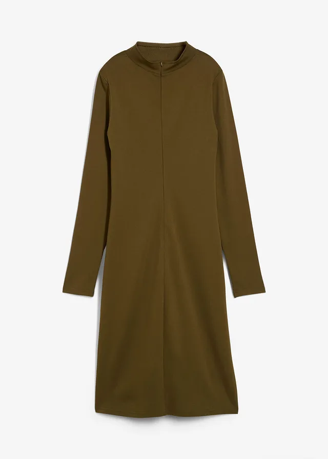 Robe en jersey milano à col montant