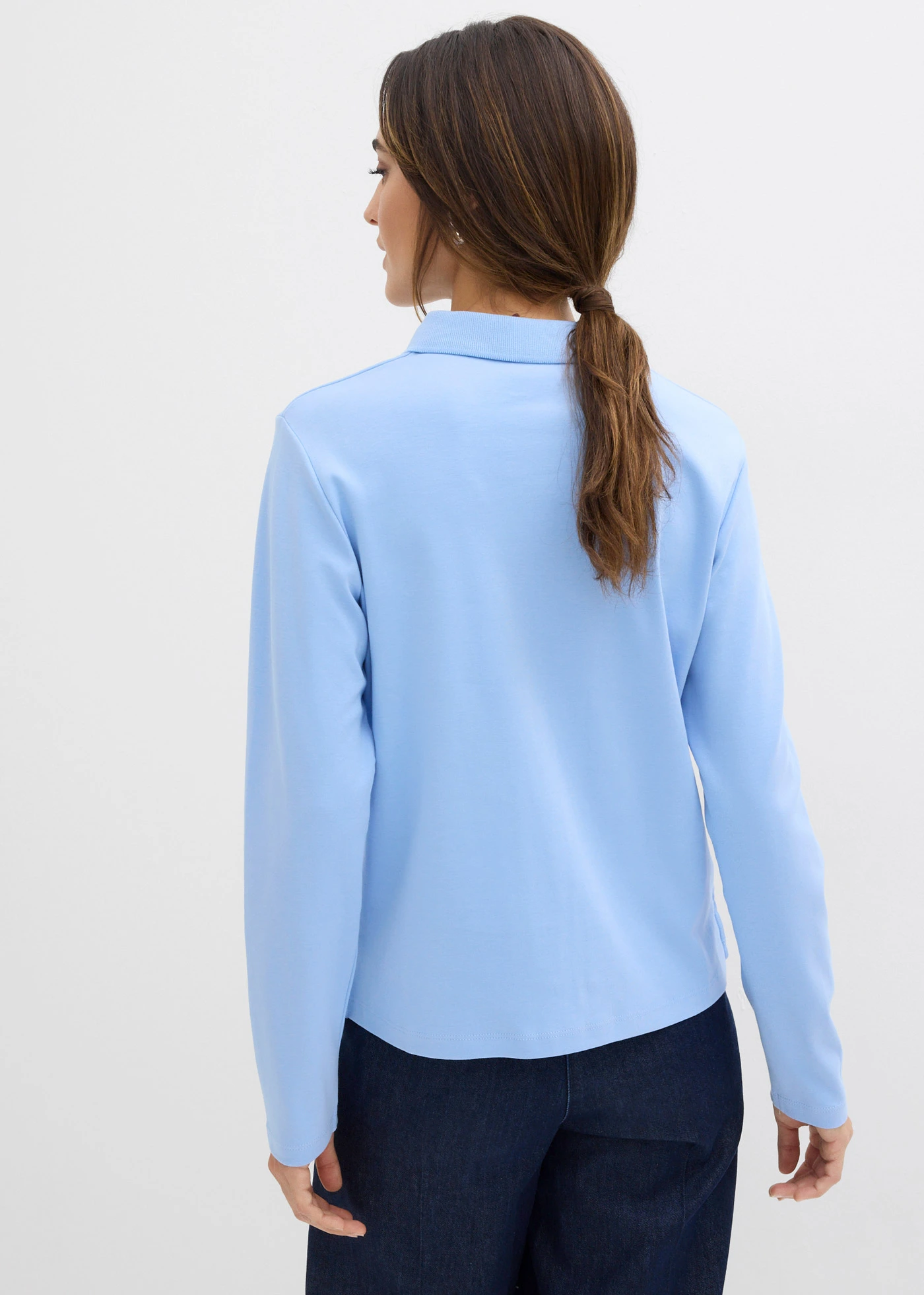 Triko polo z těžké organické bavlny • perlově modrá • bonprix obchod