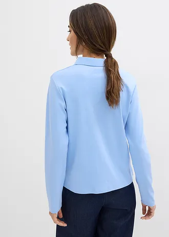 Triko polo z těžké organické bavlny • perlově modrá • bonprix obchod