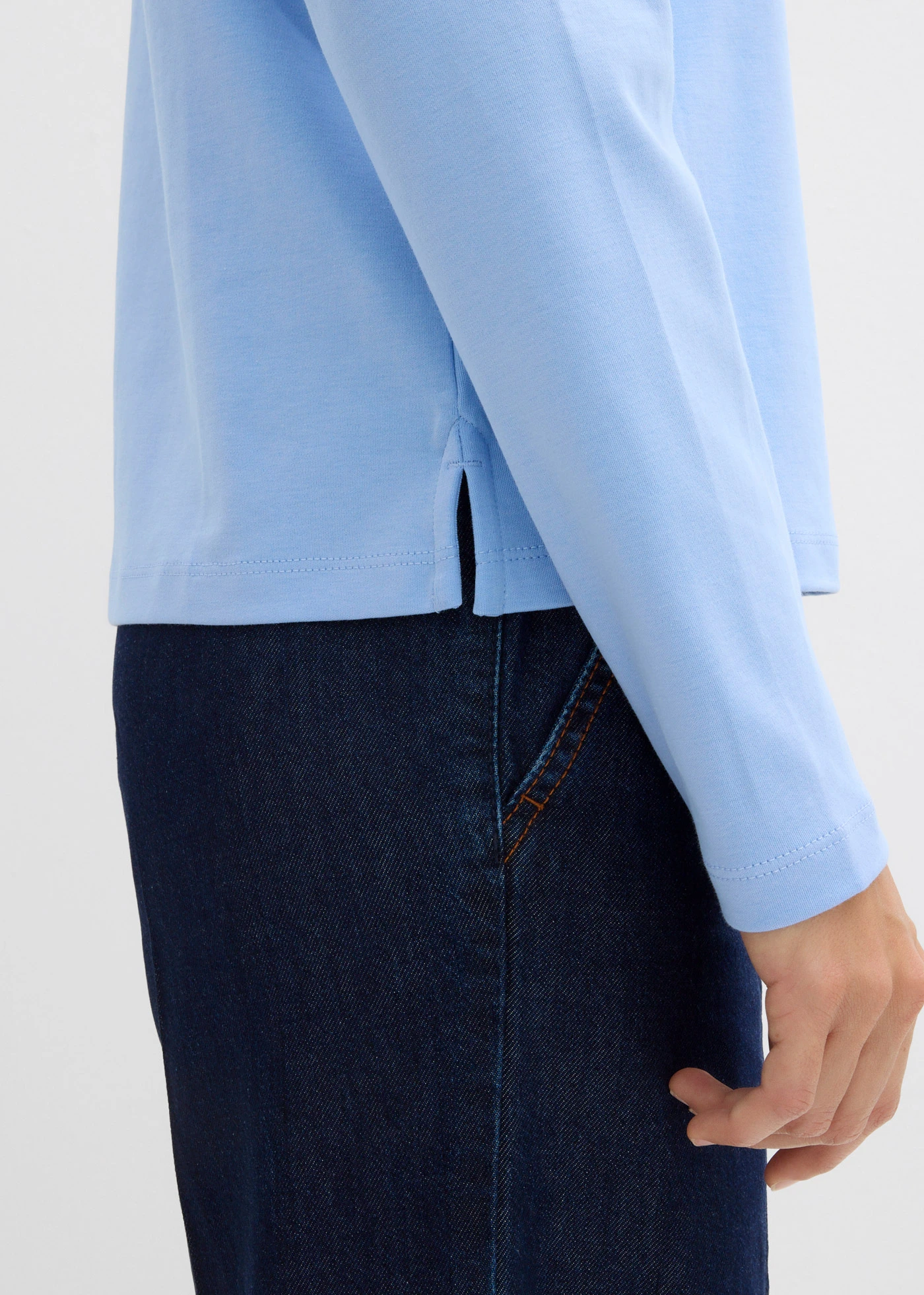 Triko polo z těžké organické bavlny • perlově modrá • bonprix obchod